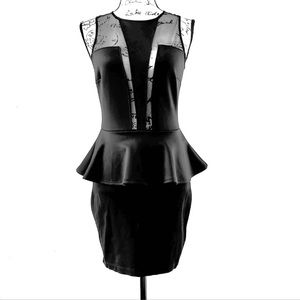 Guess Peplum and Mesh Dress